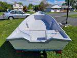 13 ft fiberglass bay built skiff