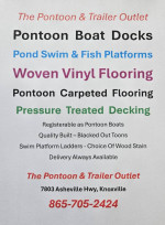 Woven Vinyl, Carpet or Wood Decked Pontoon Boat Docks