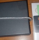 Moissanite Bracelet 3mm 6 in. Has Certificate