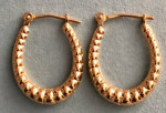 14K Gold Pierced Hoop Earrings