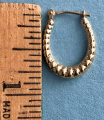 14K Gold Pierced Hoop Earrings