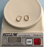 14K Gold Pierced Hoop Earrings