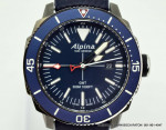 Alpina Seastrong Diver GMT Quartz Blue Dial Watch AL247X4TV6 44mm rubb