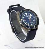 Alpina Seastrong Diver GMT Quartz Blue Dial Watch AL247X4TV6 44mm rubb