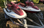 2 jet skis with trailer for sale