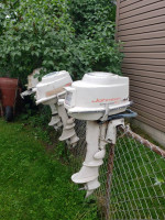 Three 5.5 HP Johnson 2 Cycle Outboards for Parts