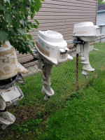 Three 5.5 HP Johnson 2 Cycle Outboards for Parts