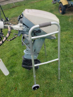 9.9 HP with 15 Carburetor Evinrude Long Shaft Electric Start Tiller