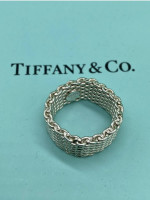 Tiffany & Co Sterling Silver 925 Somerset Mesh Dome Weave Ring
