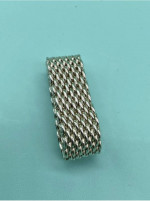 Tiffany & Co Sterling Silver 925 Somerset Mesh Dome Weave Ring