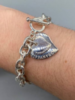Tiffany & Co Heart Tag Toggle Silver 925 Bracelet 7.5”