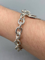 Tiffany & Co Heart Tag Toggle Silver 925 Bracelet 7.5”