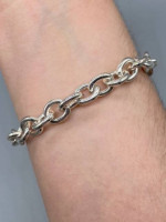 Tiffany & Co Heart Tag Toggle Silver 925 Bracelet 7.5”