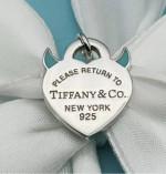 Tiffany&Co Sterling Silver 925 Please Return To Devil Heart Pendant Charm In Box