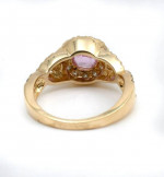 14K PINK 1.23CT.  SAPPHIRE & DIAMOND RING