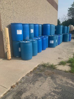 Empty 55 Gallon Plastic Barrels