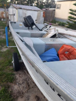15' all alluminum fishing boat and trailer