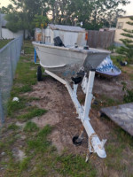 15' all alluminum fishing boat and trailer