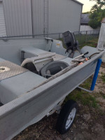 15' all alluminum fishing boat and trailer
