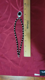 Black onyx and sterling silver necklace
