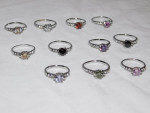 GROUP LOT~11 LADIES ENGAGEMENT RINGS COSTUME JEWELRY ~ MULTIPLE SIZES
