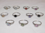 GROUP LOT~11 LADIES ENGAGEMENT RINGS COSTUME JEWELRY ~ MULTIPLE SIZES