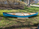 14' Fiberglass Canoe with Paddles