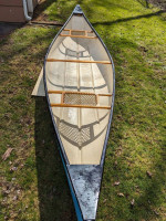 14' Fiberglass Canoe with Paddles