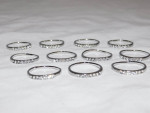 GROUP LOT 11 LADIES WEDDING BANDS COSTUME JEWELRY ~ MULTIPLE SIZES