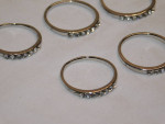 GROUP LOT 11 LADIES WEDDING BANDS COSTUME JEWELRY ~ MULTIPLE SIZES