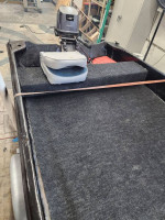 Nice 14.5ft Fiberglass Skiff, Good 2003 25hp Nissan motor, and trailer