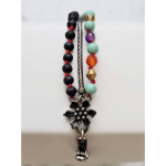 Three Strand Multi Color Beaded Lucky Brand Bracelet