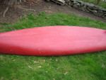 16 ft. Red Old Town Tandem Kayak.has paddles and rudder.