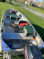 14 foot Aluminum Boat with motor and trailer