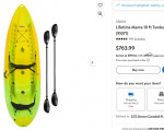 Lifetime Manta 10 ft Tandem Kayak, Yellow, Lime (91071)
