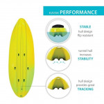 Lifetime Manta 10 ft Tandem Kayak, Yellow, Lime (91071)