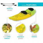 Lifetime Manta 10 ft Tandem Kayak, Yellow, Lime (91071)
