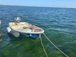 8’6” FIberglass Dingy with 2hp Honda Outboard