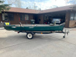 16 ft colman canoe, trailer, and all the needed supplies
