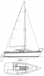 Hunter 23 wing keel sloop