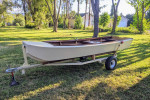 Custom-built 12' Fiberglass Rowboat - Meranti wood