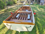 Custom-built 12' Fiberglass Rowboat - Meranti wood