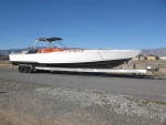 50 NEW ALUMINUM TRAILER W SCARAB RACE BOAT