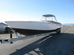 50 NEW ALUMINUM TRAILER W SCARAB RACE BOAT