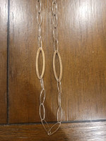Estate Sterling Silver 33 in. Oval Link Style Necklace