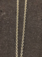 Estate Sterling Silver Golfer Charm on 18 in. Round Link Chain
