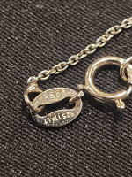Estate Sterling Silver Golfer Charm on 18 in. Round Link Chain