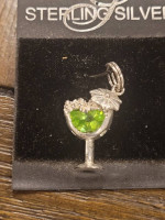 NEW Sterling Silver Margarita / Mixed Drink Charm Necklace or Bracelet