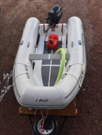 DINGHY, TRAILER & 9.8 HP MOTOR