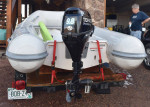 DINGHY, TRAILER & 9.8 HP MOTOR